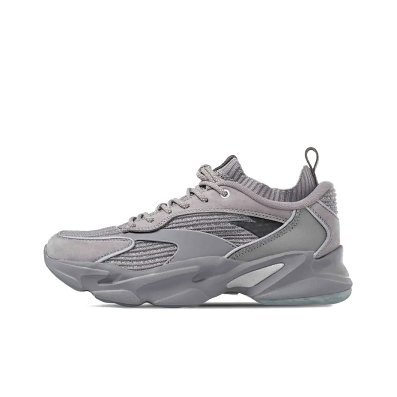 Kiks x Anta Durable Breathable Low-Top Running Shoes Men's Gray-0