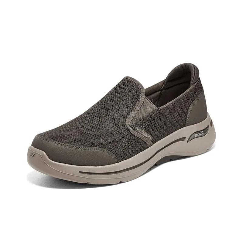 Skechers Go Walk Arch Fit Cushioning Anti Slip And Wear Resistant Low Top Running Shoes Men's Brown-2
