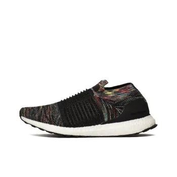 Adidas Ultra Boost Laceless Black Shock Yellow Red