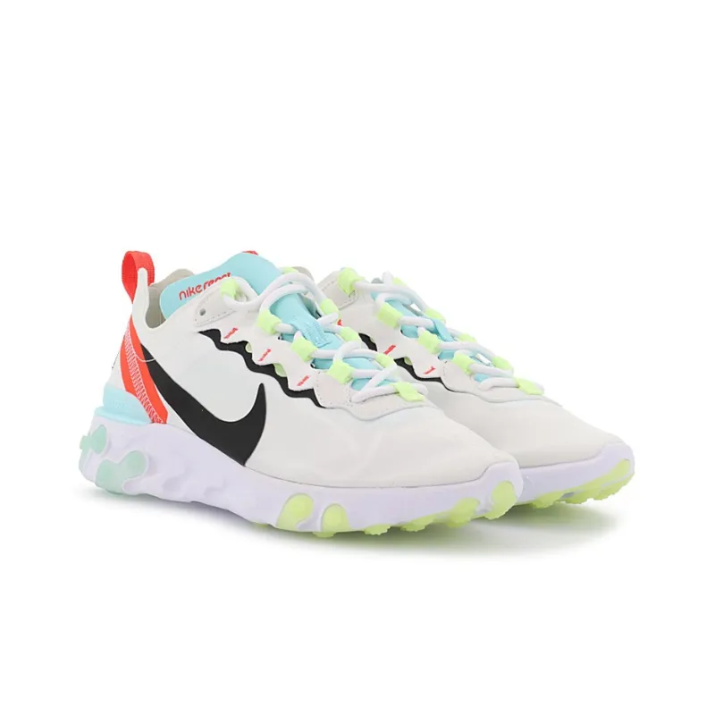 Nike React Element 55 White Black Blue Women's-2
