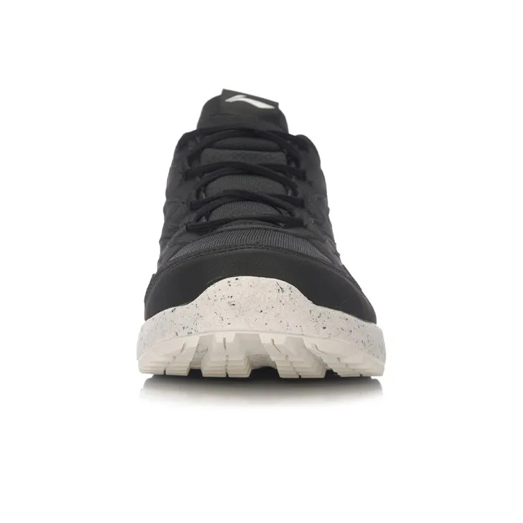 LiNing Speed Lite Cushioning Low-Top Running Shoes Unisex Black White-3