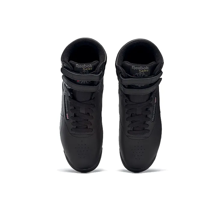Reebok Freestyle Hi Triple Black Women's-4