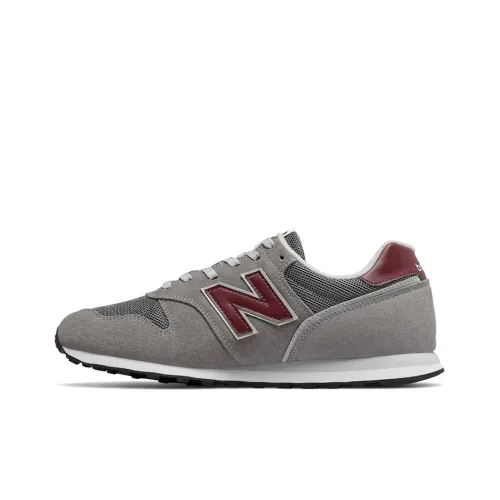 New Balance NB 373 Low-Top Running kids shoes Men's Gray Red D-Width