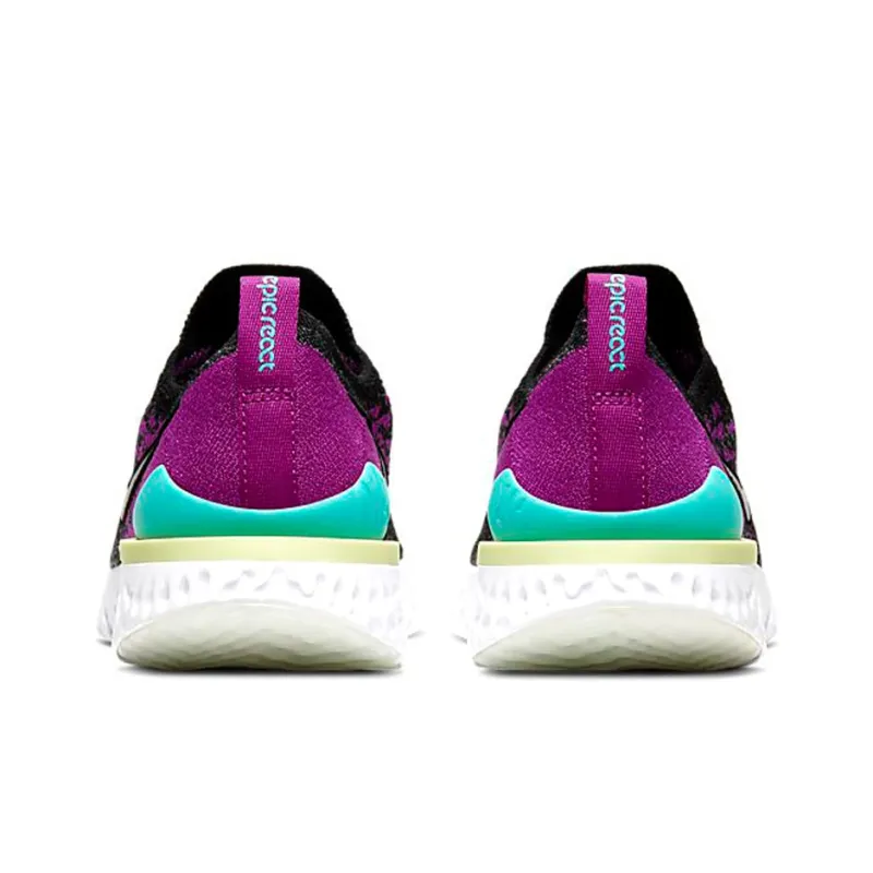 Nike Epic React Flyknit 2 Black Vivid Purple GS-4
