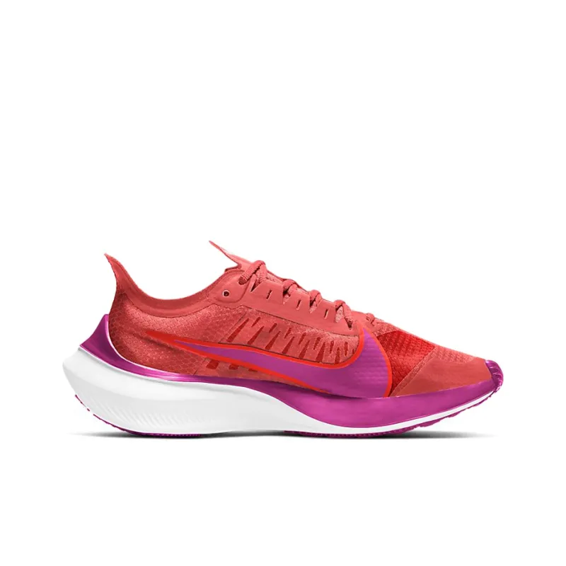 Nike Zoom Gravity Cushioned Slip-Resistant Breathable Low-Top Casual Running Shoes Women's Orange Red Purple-1