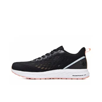 361° Feng Yi Sharp Brilliance Breathable Cushioning Low Top Running Shoes Women's Black Pink