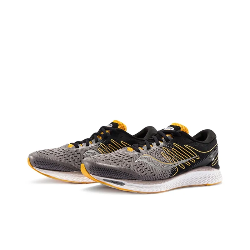 Saucony Freedom 3 Cushioning Anti-Slip And Wear-Resistant Low-Top Running Shoes Men's Black Yellow-2
