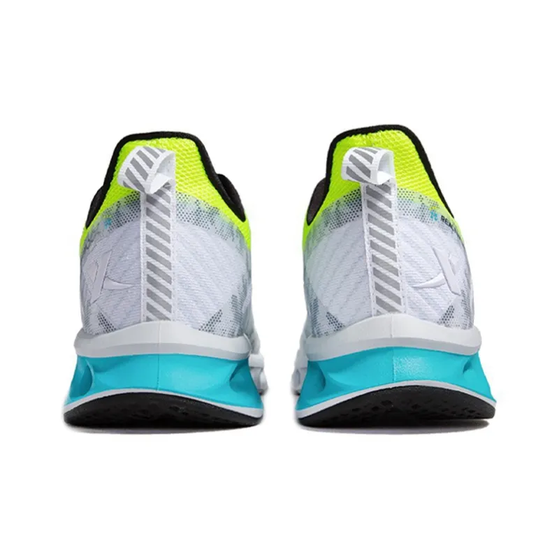 XTEP Cushioning Anti Slip Wear Resistant Breathability Low Top Running Shoes Men's White Green-2