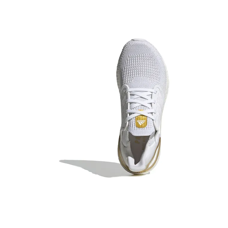 Adidas Ultra Boost 20 Cloud White Gold Metallic Heel Women's-4