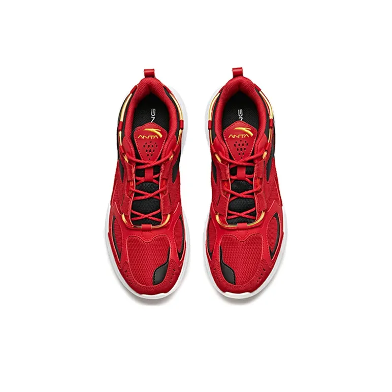 Anta Running Collection Low-Top Running Shoes Men's Red Black-2