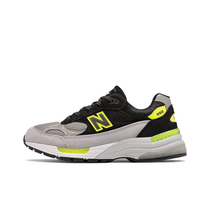 New Balance 992 MiUSA Black Grey Volt-0