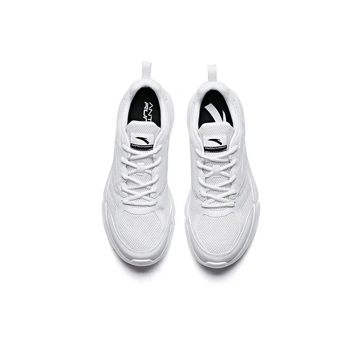 Anta Breathable Lightweight Rebound Cushioning Slip-Resistant Abrasion-Resistant Low-Top Running Shoes Men's White-2