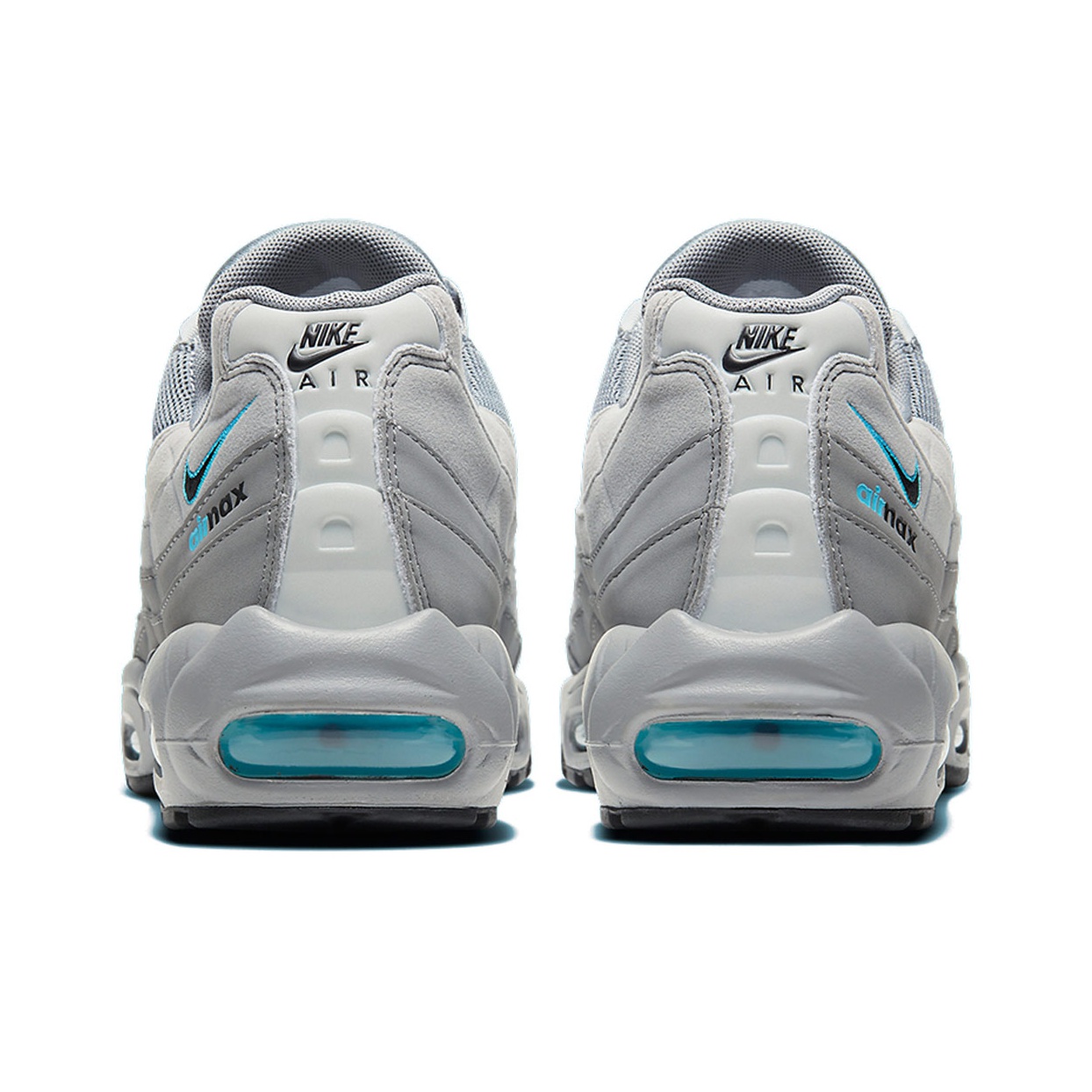 Nike Air Max 95 Retro Logo Grey Aqua - POIZON