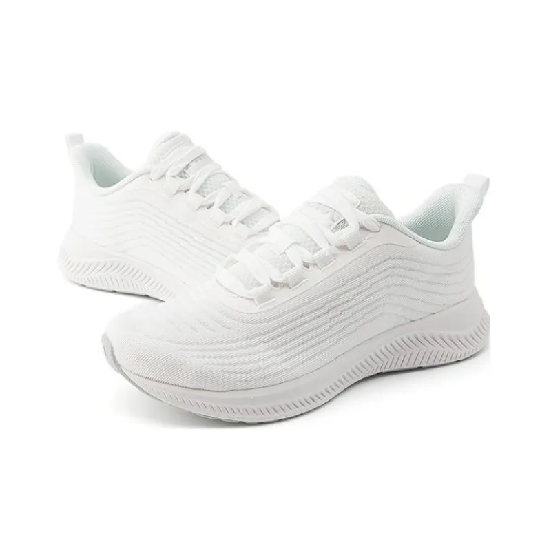 Kappa Anti Slip Wear Resistant Low Top Running Shoes Unisex White-3