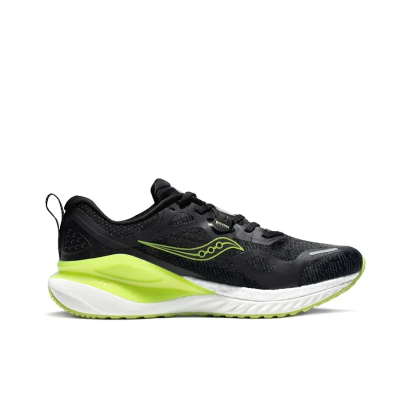 Saucony Phoenix Inferno 1 Non slip Lightweight Low Top Running Shoes Men's Black Green-1