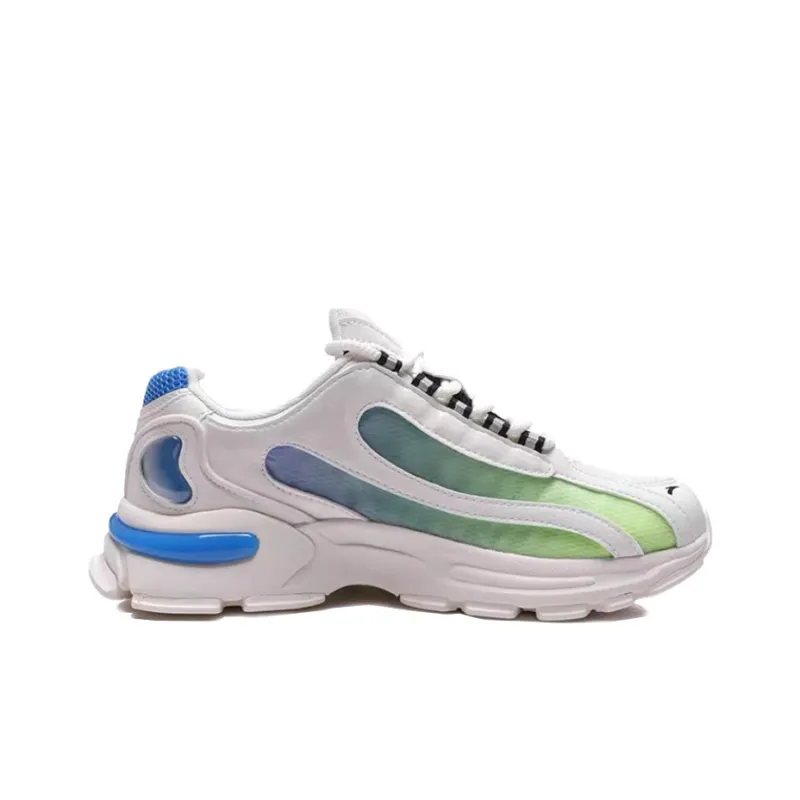 Anta Shock Absorbers With Slip Resistant And Abrasion Resistant Properties Low Top Running Shoes Men's White Green Blue-1