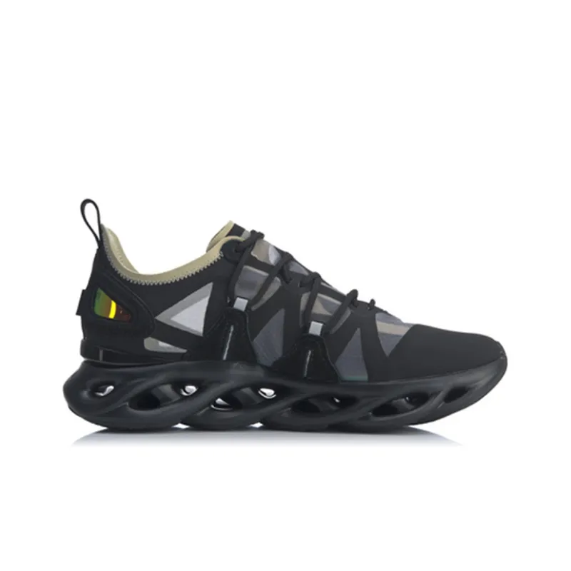LiNing Arc Anti Slip Wear Resistant Low Top Running Shoes Unisex Black-1