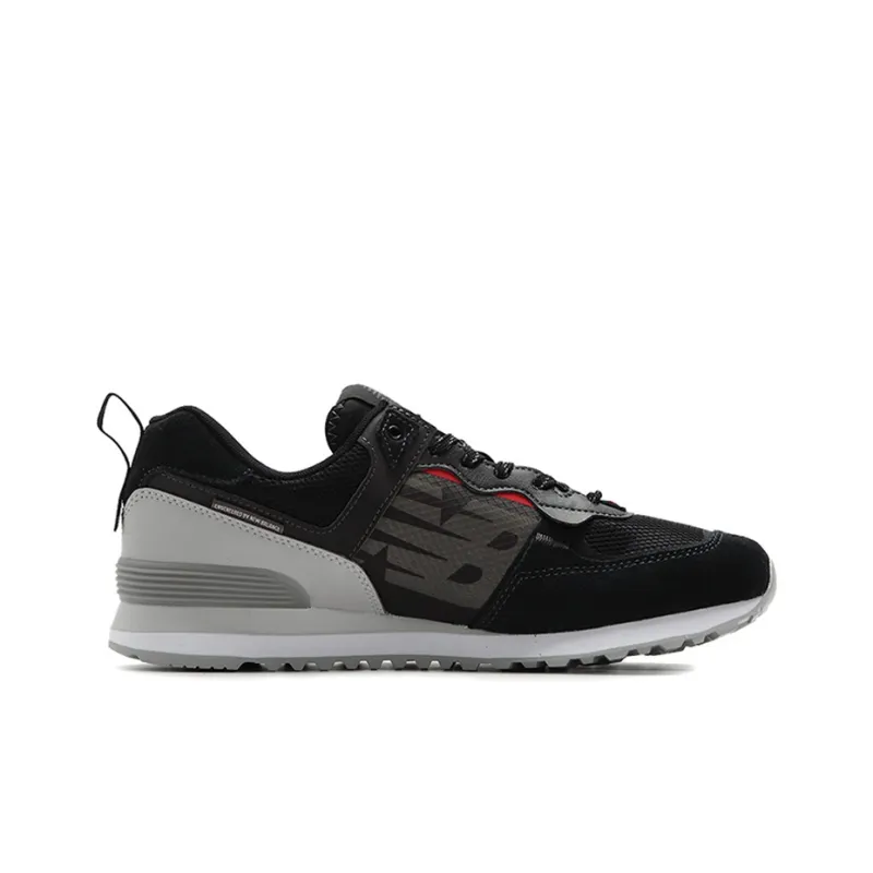 New Balance 574 Shoes Black/Grey/Red-1