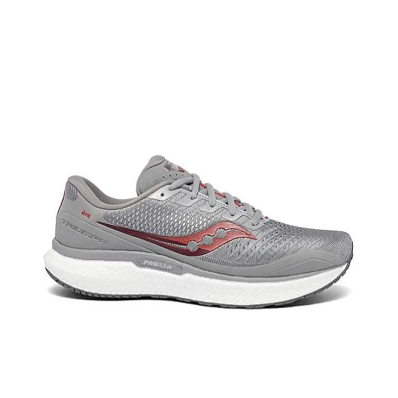 Saucony Triumph 18 Non-slip Lightweight Low-Top Running Shoes Men's Gray Red Wide Women's-1