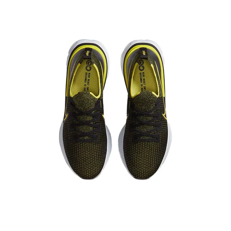 Nike React Infinity Run Flyknit Black Sonic Yellow-3
