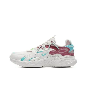 361° Dragon Eyes Dragon Eyes Slip Resistant Low Top Running Shoes Women's White Red