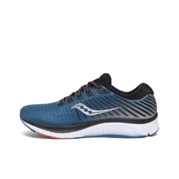 Saucony Guide 13 Cushioning Lightweight Slip-Resistant Support Low-Top Running Shoes Men's Blue Black