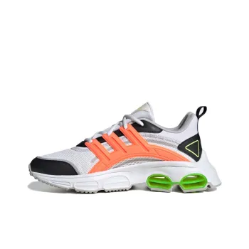 Adidas Neo Quadcube CC Slip Resistant Low Top Marathon Running Shoes Women's White Orange Green