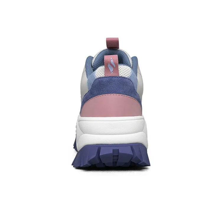 Skechers Street Blo Cushioned Wear-Resistant Breathable Low-Top Running Shoes Women's Blue Pink-3
