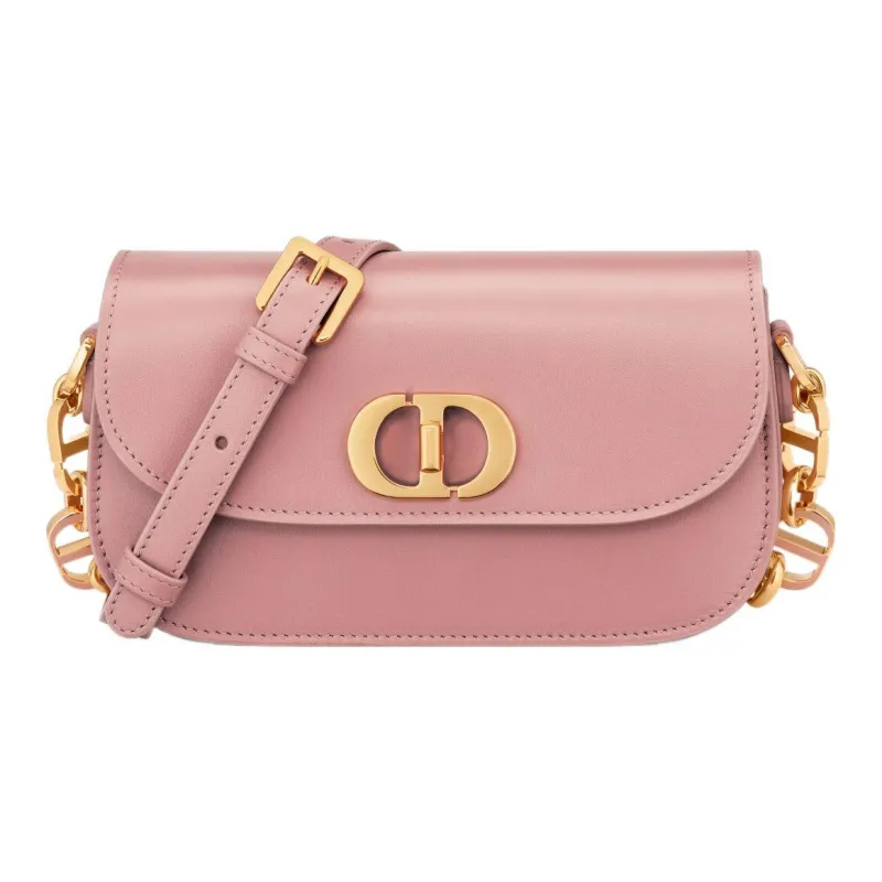 DIOR 30 Montaigne Smooth Cow Leather Shoulder Bag, Crossbody Bag Small Size Women's Vintage Pink-0