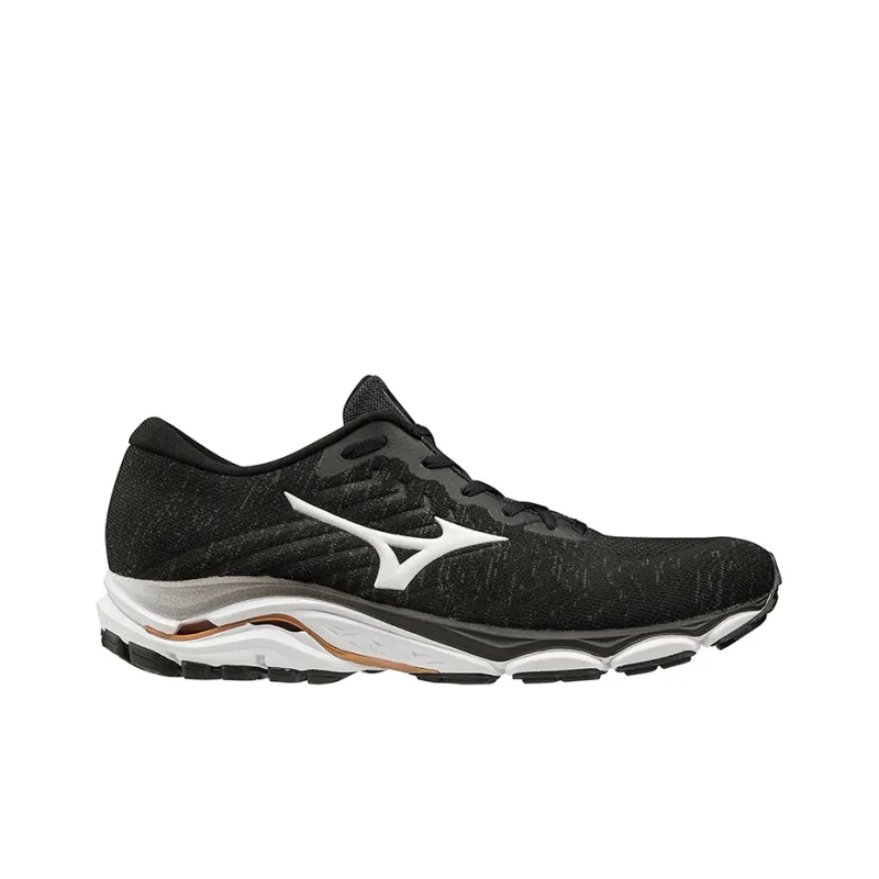 Mizuno Wave Inspire 16 Waveknit 'Black White Brown'-1