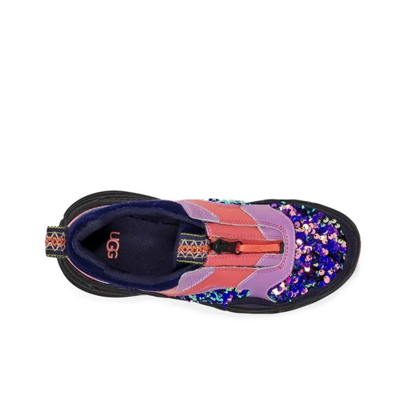 UGG CA805 Zip Stellar Sequin Low Top Running Shoes Women's Black Pink-4