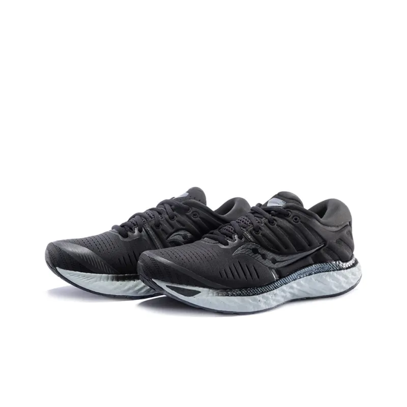 Saucony Hurricane Cushioning Lightweight Slip Resistant Support Low Top Running Shoes Men's Black Gray-2
