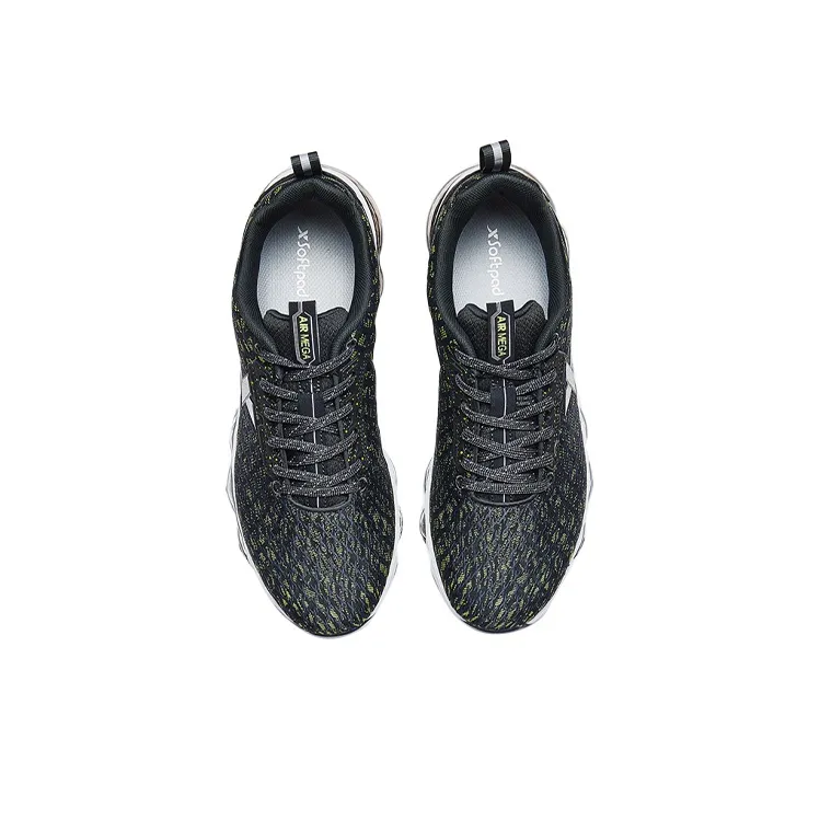 XTEP Generation 1 Air Cushion Low Top Running Shoes Men's Black Green-1