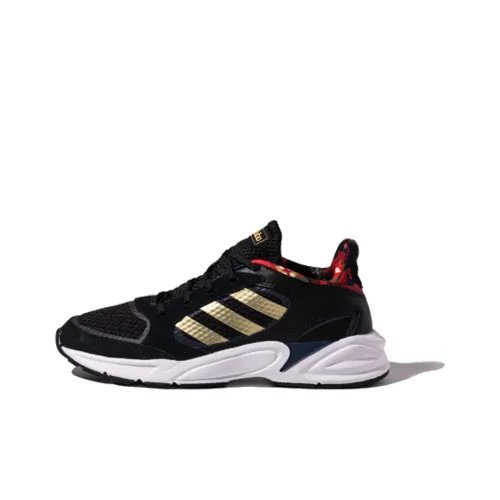 Adidas Neo 90S VALASION Running Shoes Unisex Low-Top Black/Gold