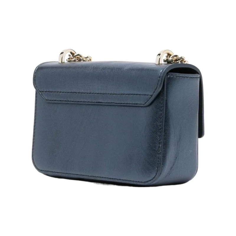 Furla Metropolis Collection Calfskin Shoulder Bag Crossbody Bag Mini Women's Blue-2