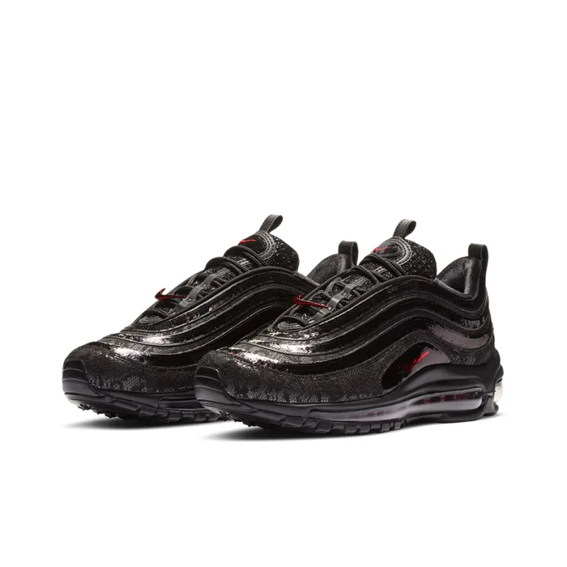 Nike Air Max 97 Sequin Black Red Women's-2