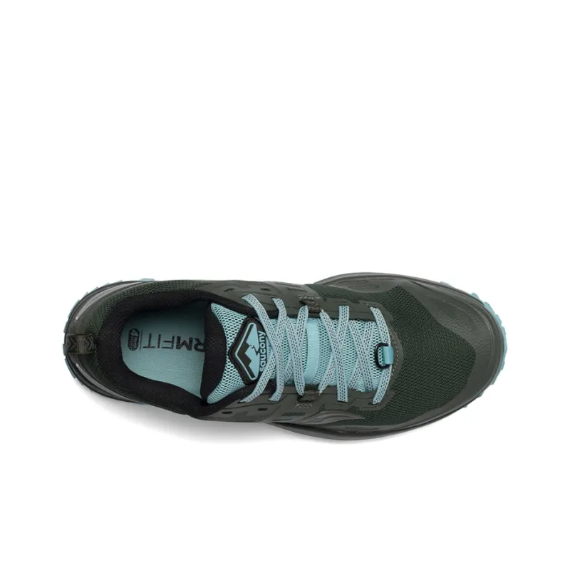 Saucony Slip-Resistant Lightweight Cushioning Wear-Resistant Low-Top Running Shoes Women's Pine Grey Blue-3
