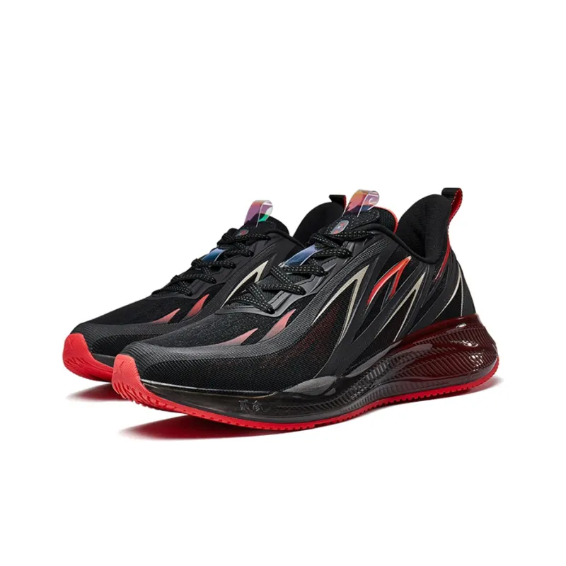XTEP Wind And Fire 23 Anti Slip Wear Resistant Low Top Running Shoes Black Red-1