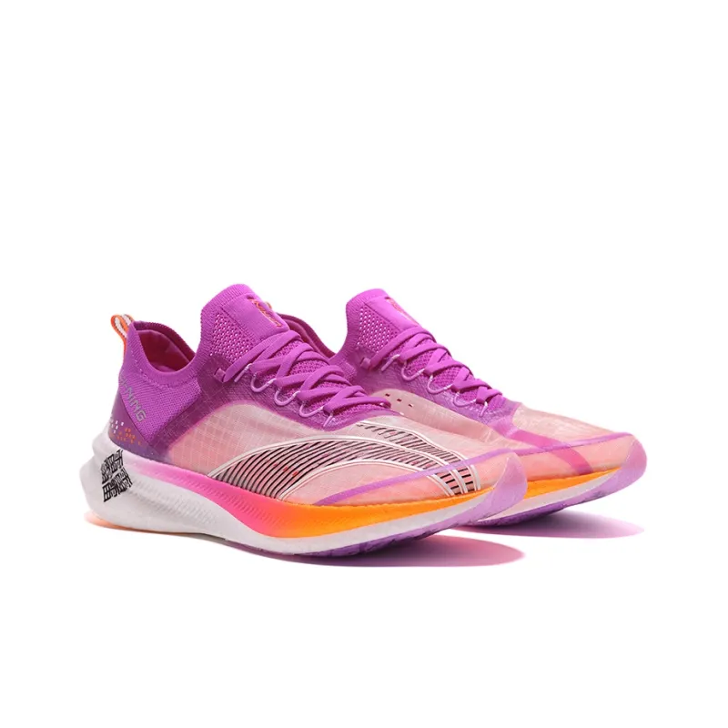 LiNing Feidian Challenger Low Top Running Shoes Men's Purple White-2