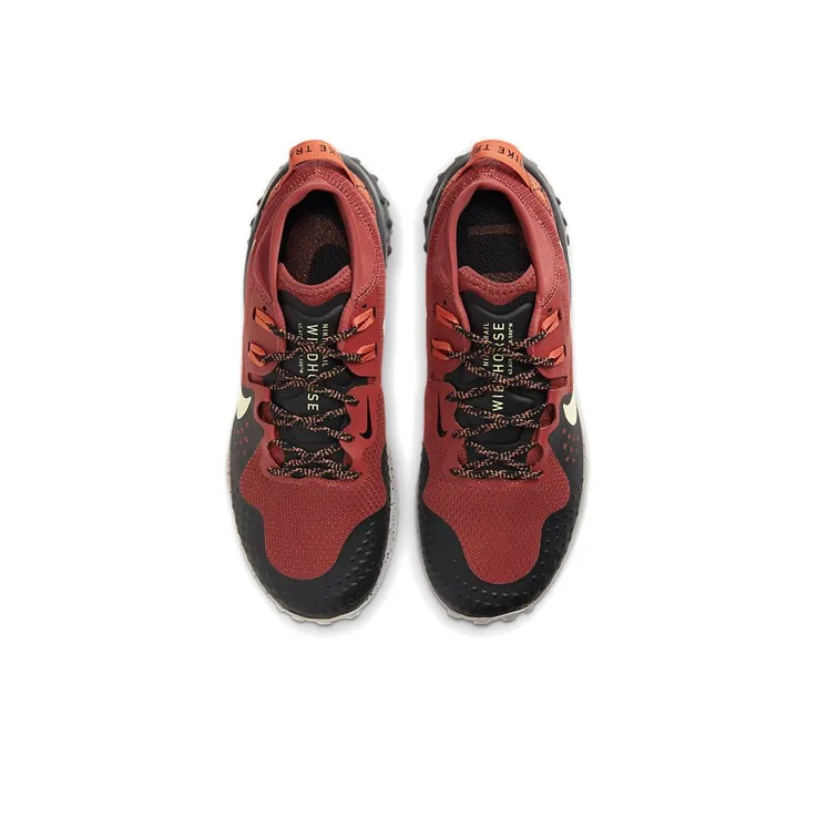 Nike Wildhorse 6 Cushioning Anti-Slip Wear-Resistant Coverage Support Lightweight Low-Top Running Shoes Unisex Clay Red-3