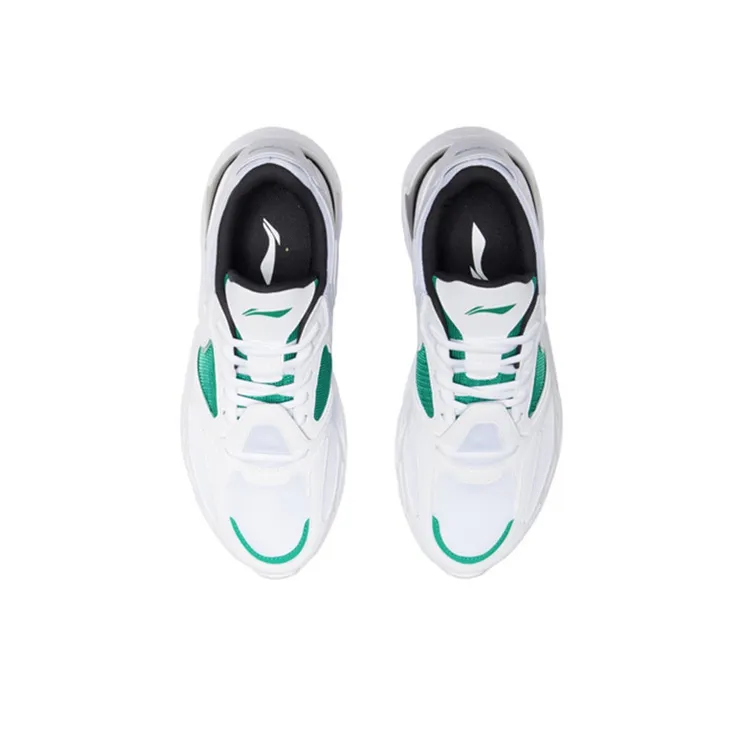 LiNing Li Ning Running Collection Durable Breathable Low Top Running Shoes Men's White-3