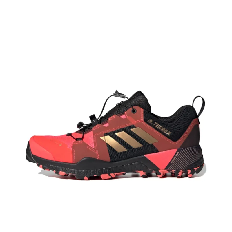 Adidas Terrex Skychaser Xt Gore-Te Breathable Low-Top Running Shoes Men's Red Black And Gold-0