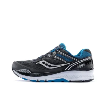 Saucony Echelon 7 Cushioned Slip-Resistant Lightweight Low-Top Running Shoes Men's Black Blue