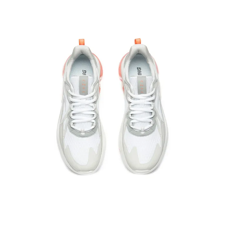 Anta Coverage Rebound Low-Top Running Shoes Men's White Gray Orange-3
