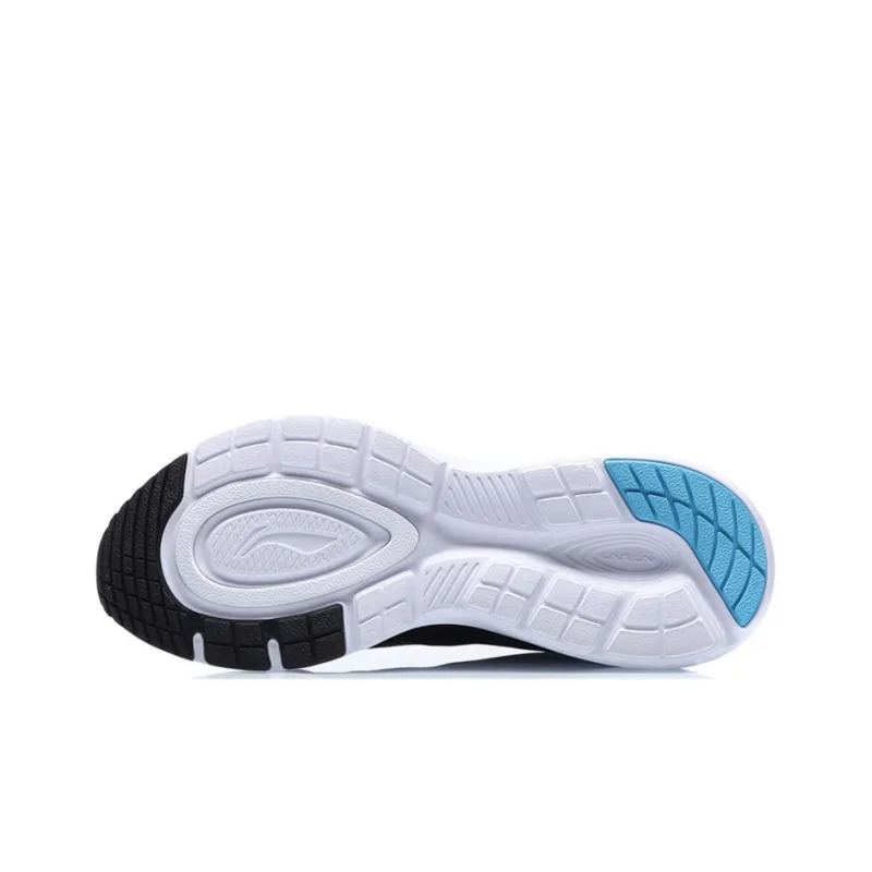 LiNing Cushioning, Breathable, Lightweight, Rebound Low Top Running Shoes Men's Black White Blue-3