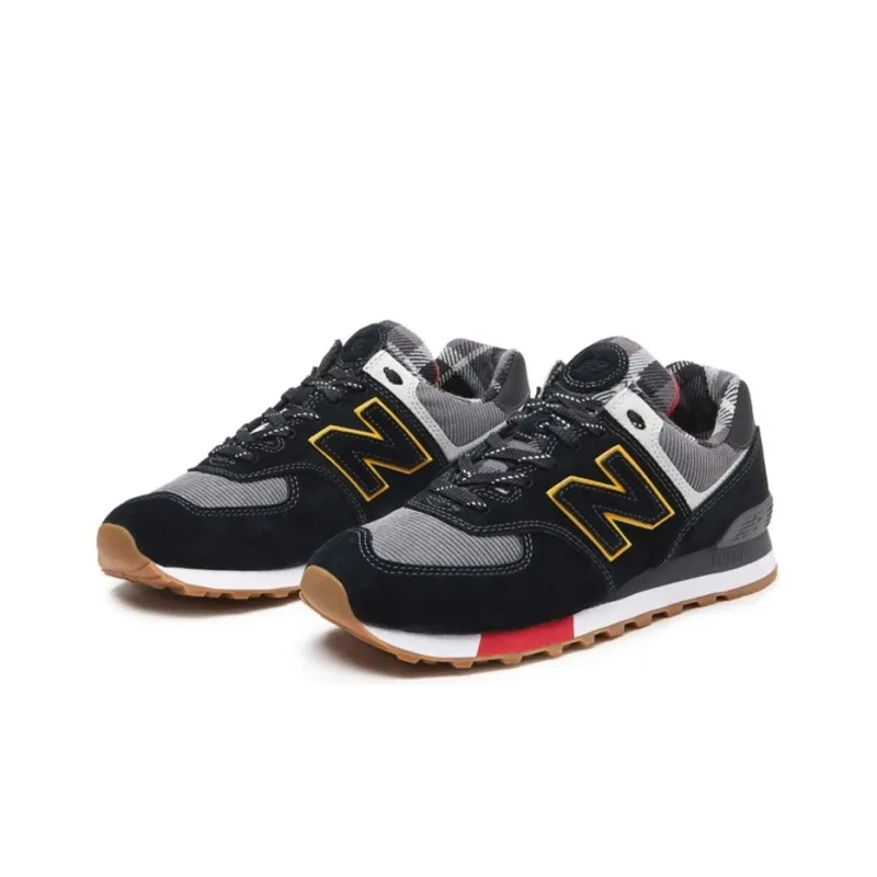 New Balance 574 Black Team Red-1