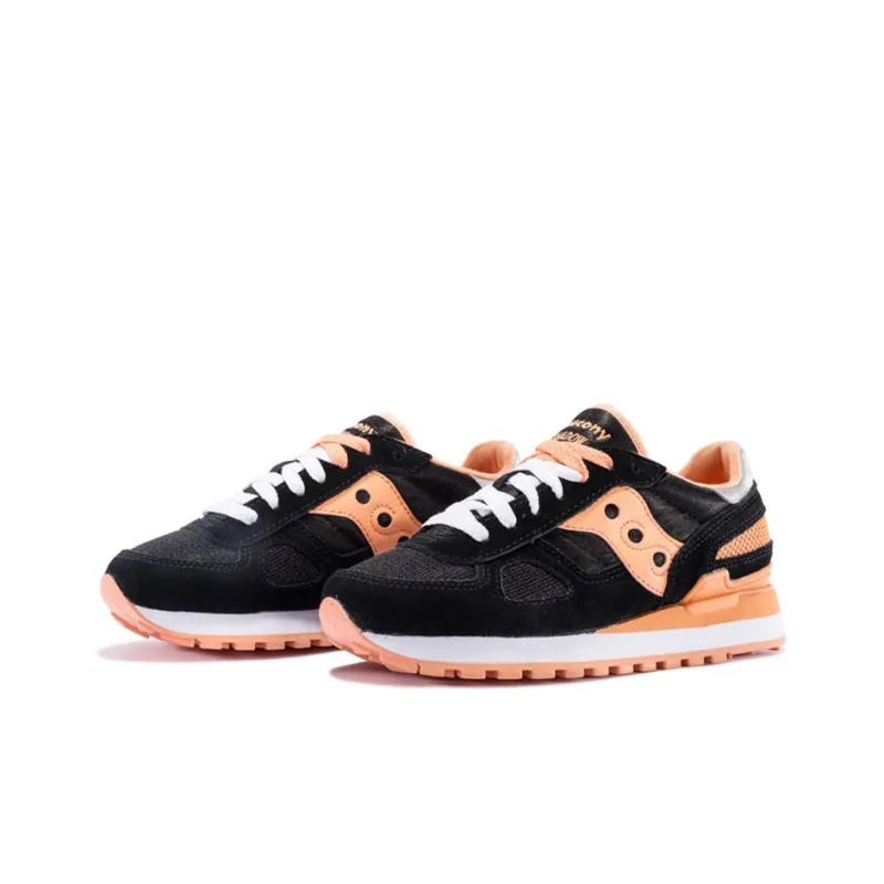 Saucony Shadow Original Slip-Resistant Breathable Lightweight Low-Top Running Shoes Women's Black Orange-2