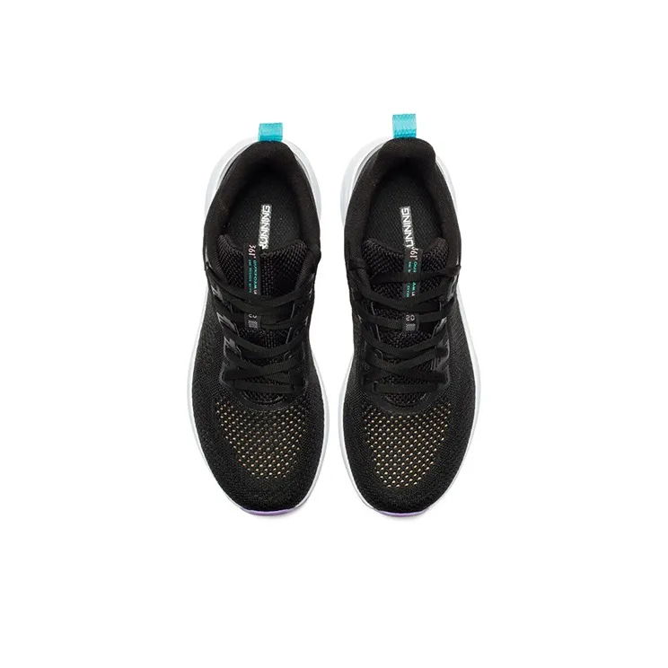 361° Cushioning, Slip Resistant, And Abrasion Resistant Low Top Running Shoes Women's Black Green-1