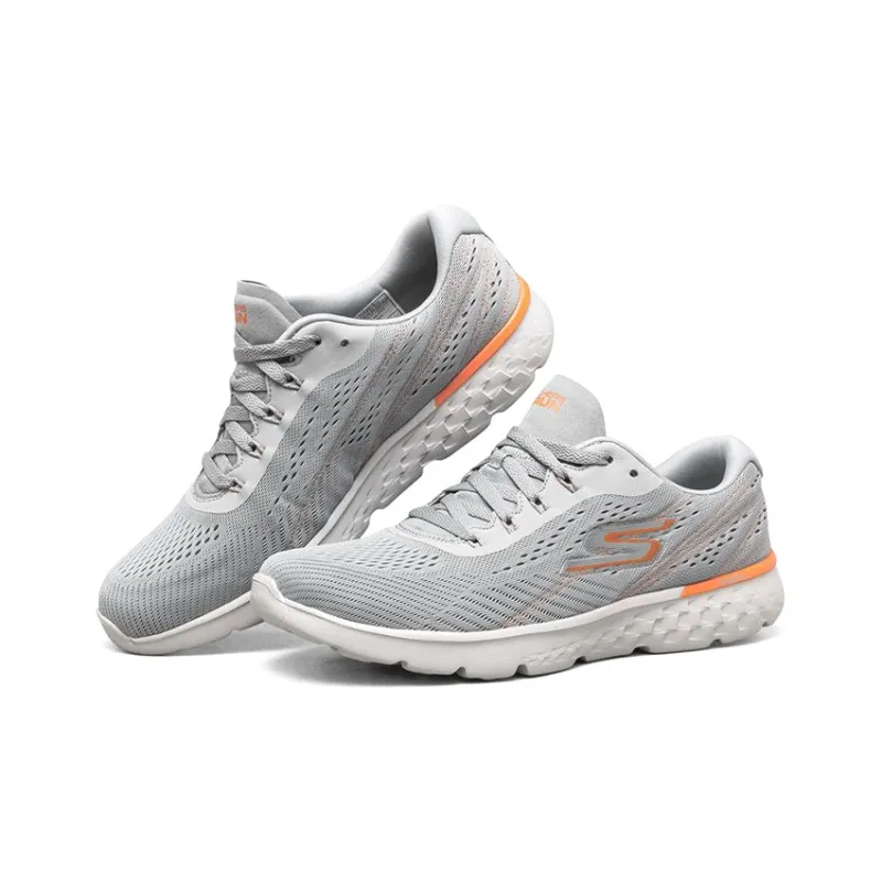 Skechers Go Run 400 Anti Slip Wear Resistant Low Top Training Running Shoes Men's Gray Orange-2