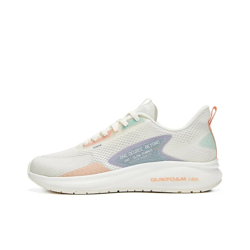361° Yu Yi Rainy Yee Low Top Running Shoes Women's White Pink Mesh-0